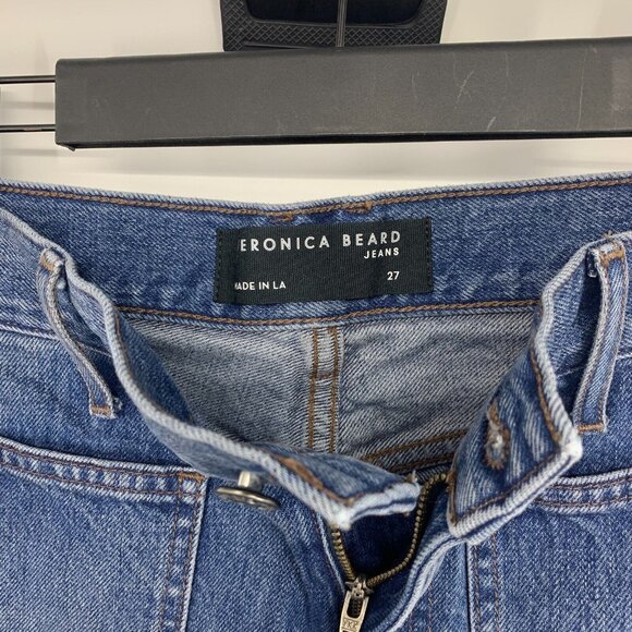 Veronica Beard Jeans Taylor Relaxed Wide Leg High Rise Blue Denim - Picture 5 of 10